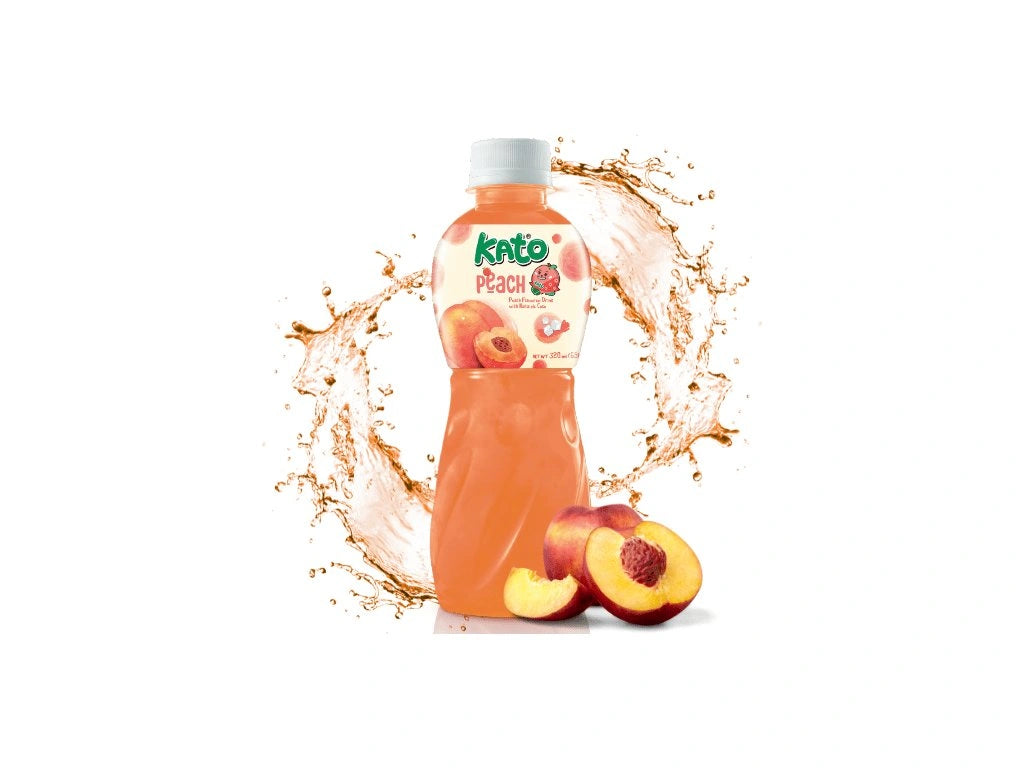 Kato Peach Juice with Nata de Coco Jelly 320 ml