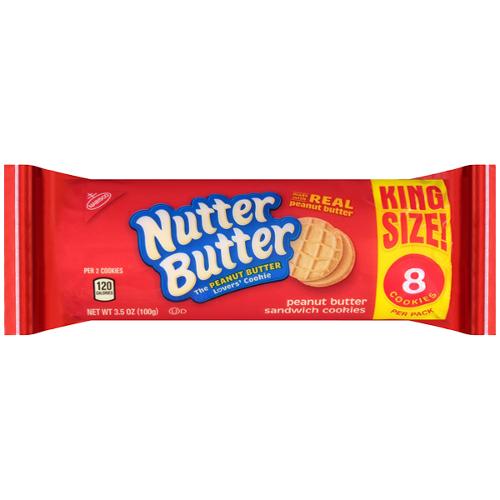 Nutter Butter Peanut Butter Sandwich Cookies King Size 100g