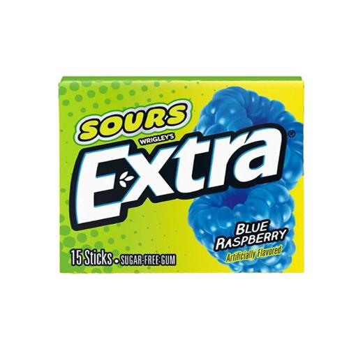 Wrigley's Extra Sours Blue Raspberry Gum 15 Sticks