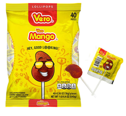 Vero Mango Chilli Lollipop Bag 40Pcs