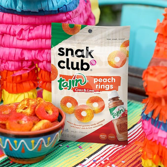 Snak Club Tajin Peach Rings 142g