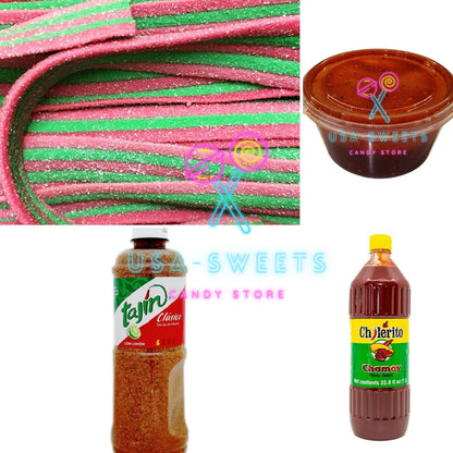 Chamoy & Tajin Watermelon Sour Straps DIY Pack