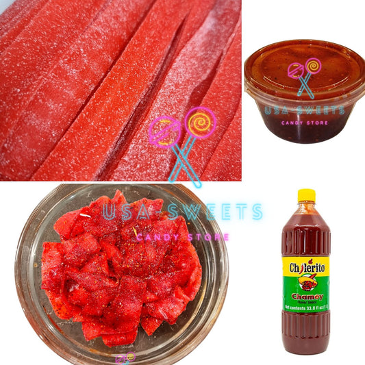 Chamoy & Tajin Strawberry Sour Straps DIY Pack