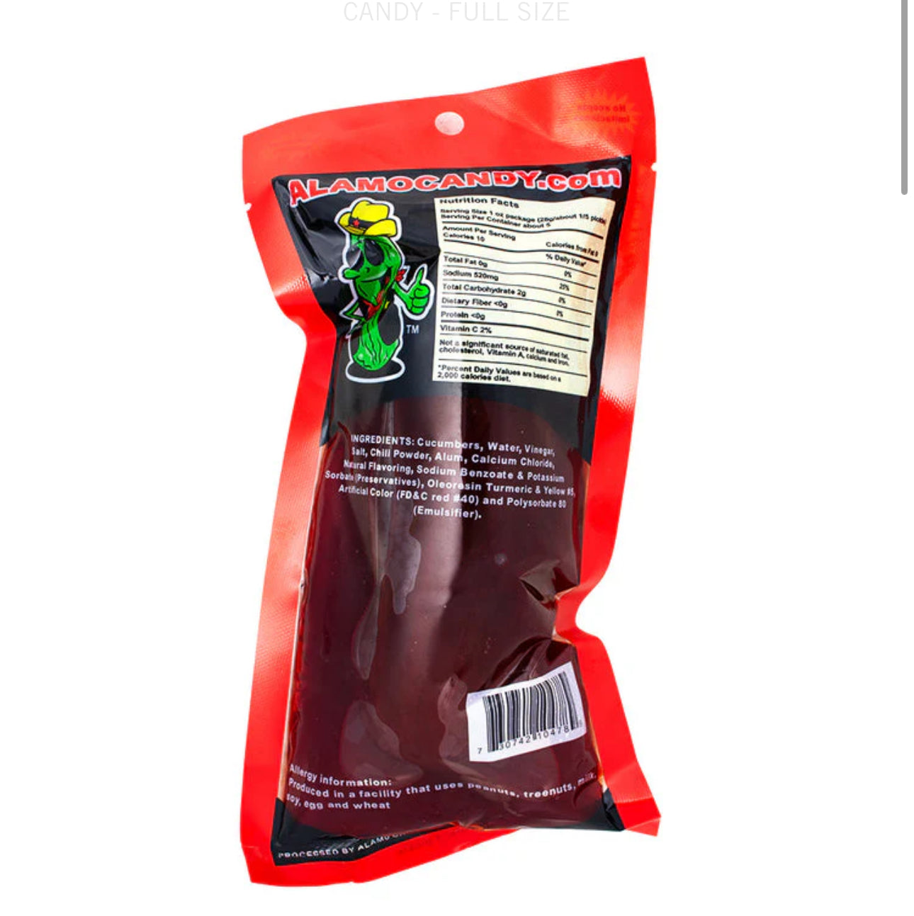 Big Tex Dill Pickle in Chamoy by Alamo Candy
