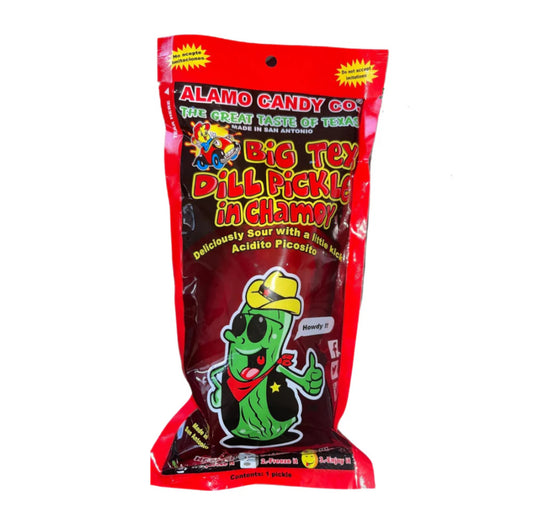 Big Tex Dill Pickle in Chamoy by Alamo Candy
