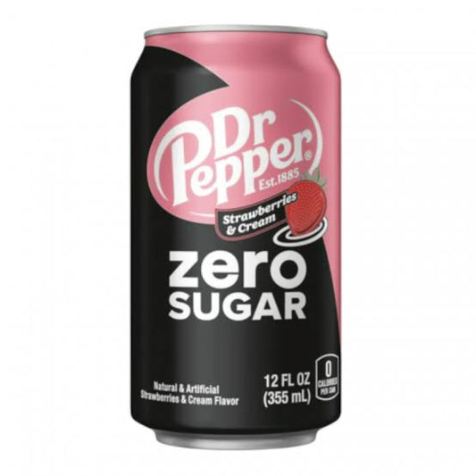 Dr Pepper Strawberries & Cream Zero Sugar 355Ml Can
