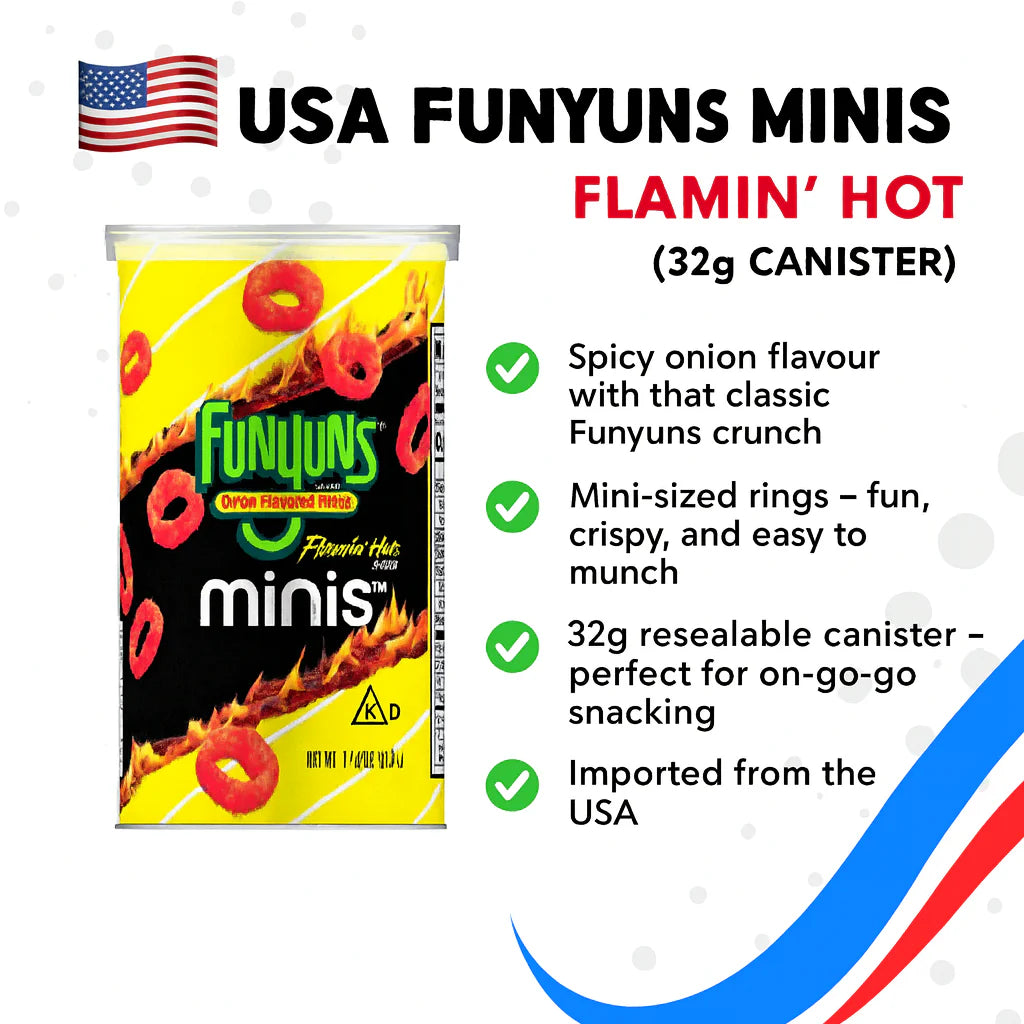 Funyuns Minis Flamin Canister Hot 32g