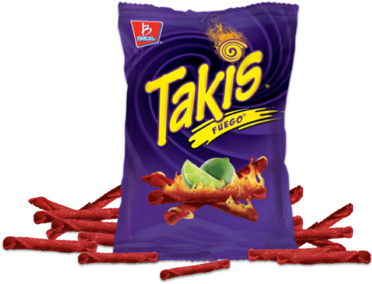 TAKIS FUEGO HOT CHILLI PEPPER & LIME TORTILLA CHIPS 280G - USA Sweets