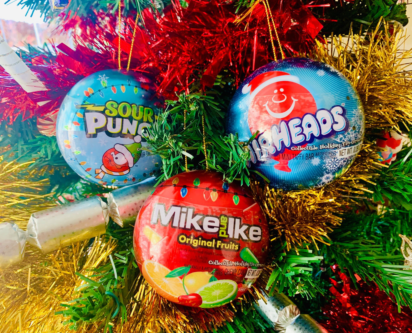Christmas Ornament Tins - USA Candy