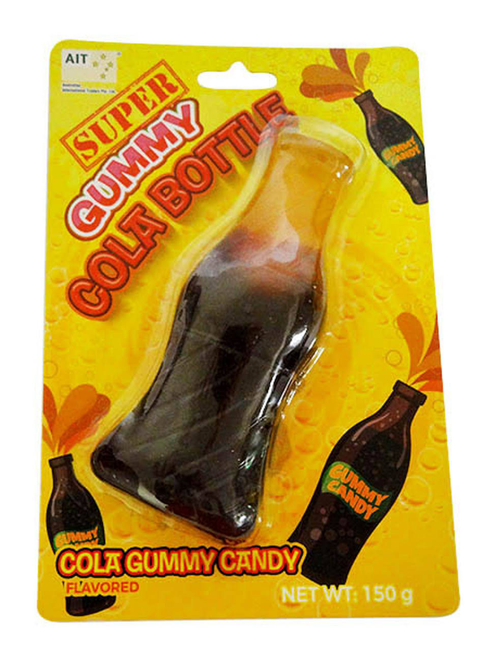 Super Gummy Giant Cola Bottle 150G at USA Sweets