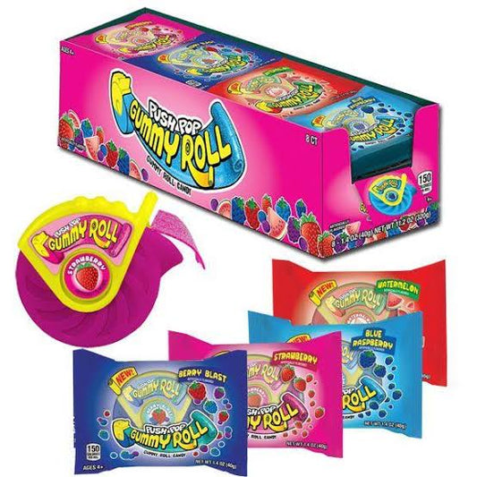 Push Pop Gummy Roll - Assorted 40g