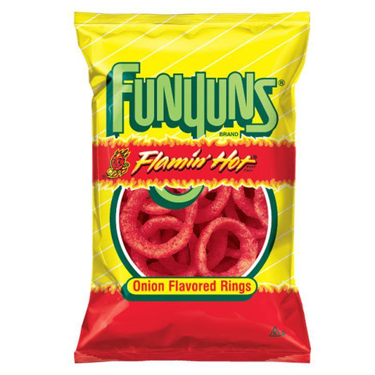FUNYUNS FLAMIN HOT ONION RINGS - 163G - USA Sweets