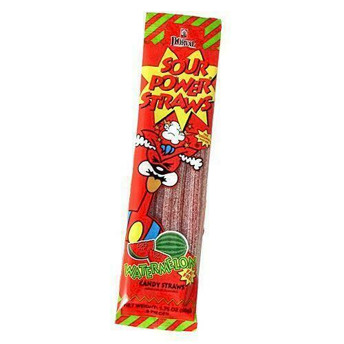 Sour Power Straws - Watermelon 50G