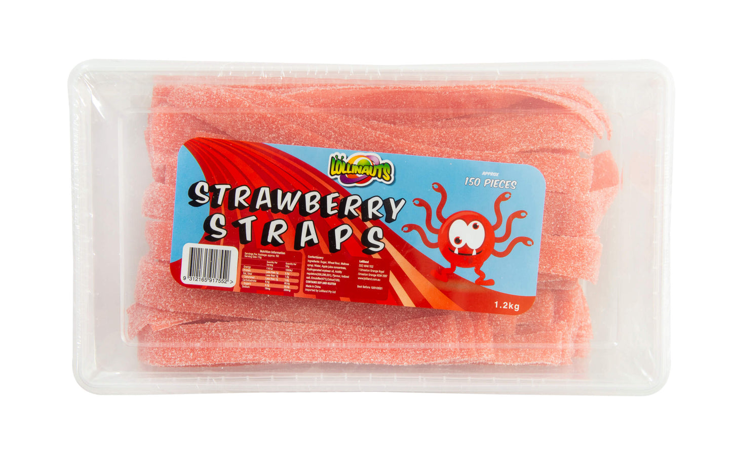 Strawberry Sour Straps - Lollinauts 200G