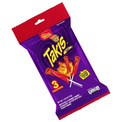 Takis Fuego Lollipops 3 Pack