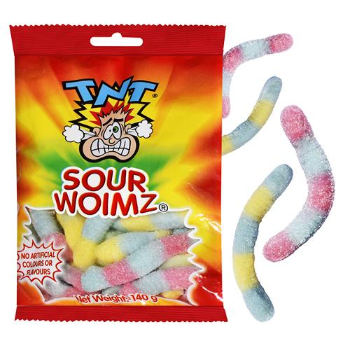 Tnt Sour Woimz Worms 140G